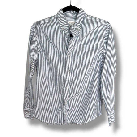 Crewcuts Boys Blue and White Stripe Button Down Shirt Size 12 - Picture 1 of 4